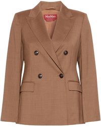 Max Mara - Lapel Long-Sleeved Suit Jacket - Lyst