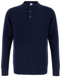 Aspesi - Wool-Cashmere Polo Knitted Sweater - Lyst
