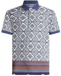 Etro - Geometric Patterned Regular Fit Polo Shirt - Lyst