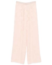 forte_forte - Floral-Jacquard Trousers - Lyst