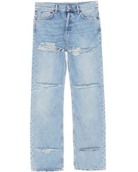 Acne Studios - Logo-Patch Distressed Jeans - Lyst