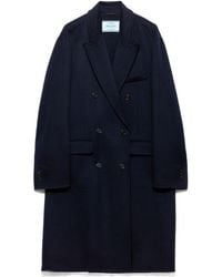 Prada - Belted Faux Fur-Trim Coat - Lyst