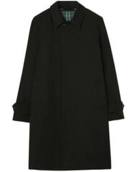 Burberry - Long Gabardine Car Coat With Warmer - Lyst