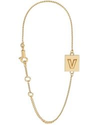 Celine - Alphabet V Bracelet - Lyst