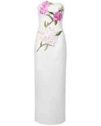 Leo - Rayna Floral-Appliqué Bustier Dress - Lyst