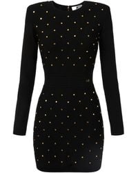 Elisabetta Franchi - Lisabetta Franchi Diamond-Shaped Pattern Knitted Mini Dress - Lyst