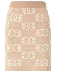 Pinko - Logo-Pattern Knit Straight Skirt - Lyst