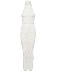 Alex Perry - Crystal-Embellished Ruched Maxi Dress - Lyst