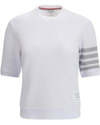 Thom Browne - 4-Bar Knitted T-Shirt - Lyst
