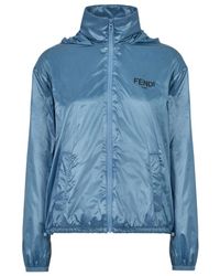 Fendi - High-Necked Hooded Jacket - Lyst