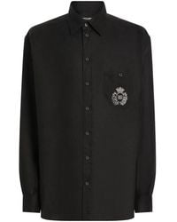 Dolce & Gabbana - Logo-Embroidered Shirt - Lyst