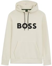 BOSS - Boss Drawstring Long-Sleeved Hoodie - Lyst