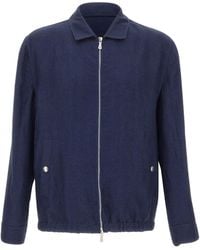 Eleventy - Zip-Up Shirt Collar Jacket - Lyst