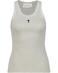 Ami Paris - Ami De Coeur Ribbed Tank Top - Lyst