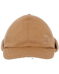 Burberry - Tb Monogram-Embroidered Reconstructed Cap - Lyst