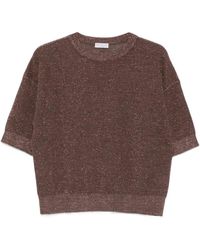 Brunello Cucinelli - Metallic-Effect T-Shirt - Lyst