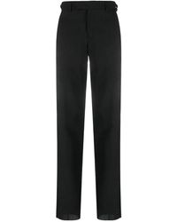Versace - High Waist Straight Leg Trousers - Lyst