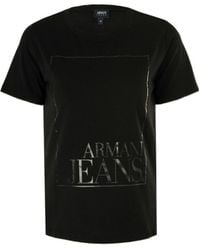 Armani Jeans - Logo Printed T-Shirt - Lyst