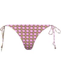 Tory Burch - Geometric Print Tie-Side Bikini Bottoms - Lyst