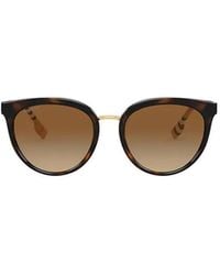 Burberry - Eyewear Oversized Round Frame Sunglasses - Lyst