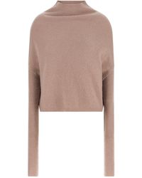 Rick Owens - Long-Sleeve Mock Neck Cashmere Sweater - Lyst