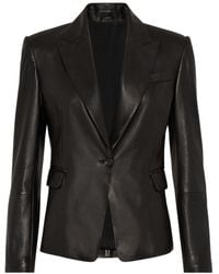 Brunello Cucinelli - Leather Blazer - Lyst