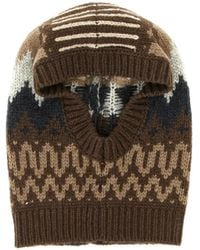 Brunello Cucinelli - Chevron Knitted Balaclava - Lyst