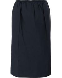 Carven - Elastic-Waist Back-Slit Skirt - Lyst