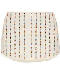 Oséree - Crystal-Embellished Mini Skirt - Lyst
