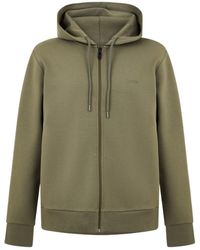 BOSS - Saggy Full-Zip Hoodie With Adjustable Drawstring Hood - Lyst