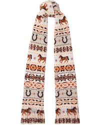 Stella McCartney - Fair Isle Horse Horseshoe Pattern Scarf - Lyst