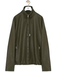Loewe - Long-Sleeved Leather Jacket - Lyst