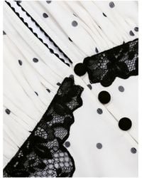 Self-Portrait - Polka Dot Halter Neck Midi Dress - Lyst