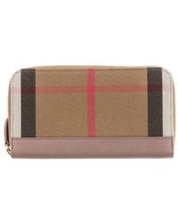 Burberry - Long Wallet With Zipper - Lyst