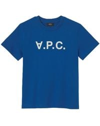 A.P.C. - Crew Neck Short-Sleeved T-Shirt - Lyst