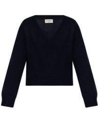 Officine Generale - Misty V-Neck Sweater - Lyst