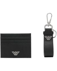 Emporio Armani - Logo-Plaque Leather Wallet Set - Lyst
