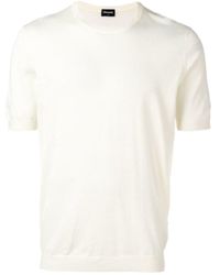Drumohr - Short-Sleeved Crewneck Knitted Jumper - Lyst