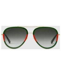Gucci - Aviator Metal Sunglasses - Lyst