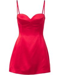 Magda Butrym - Silk And Wool Satin Minidress - Lyst