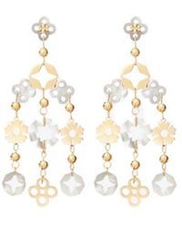 Tory Burch - Floral-Motif Drop Earrings - Lyst