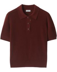 Burberry - Short Sleeved Knitted Polo Shirt - Lyst