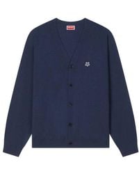KENZO - V-Neck Buttoned Cardigan - Lyst