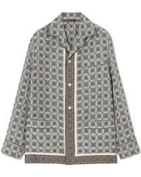 Loro Piana - Geometric-Print Silk Shirt - Lyst