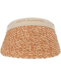 Helen Kaminski - Woven Raffia Visor Hat - Lyst