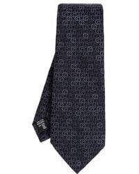 Giorgio Armani - Monogram Pattern Tie - Lyst