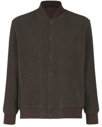 Homme Plissé Issey Miyake - Homme Plissé Issey Miyake Button-Detailed Pleated Jacket - Lyst