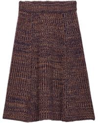 Prada - Wool And Cashmere Knit Skirt - Lyst