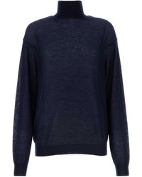 Prada - High-Neck Knitted Jumper - Lyst