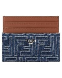 Fendi - Ff Jacquard Card Holder - Lyst